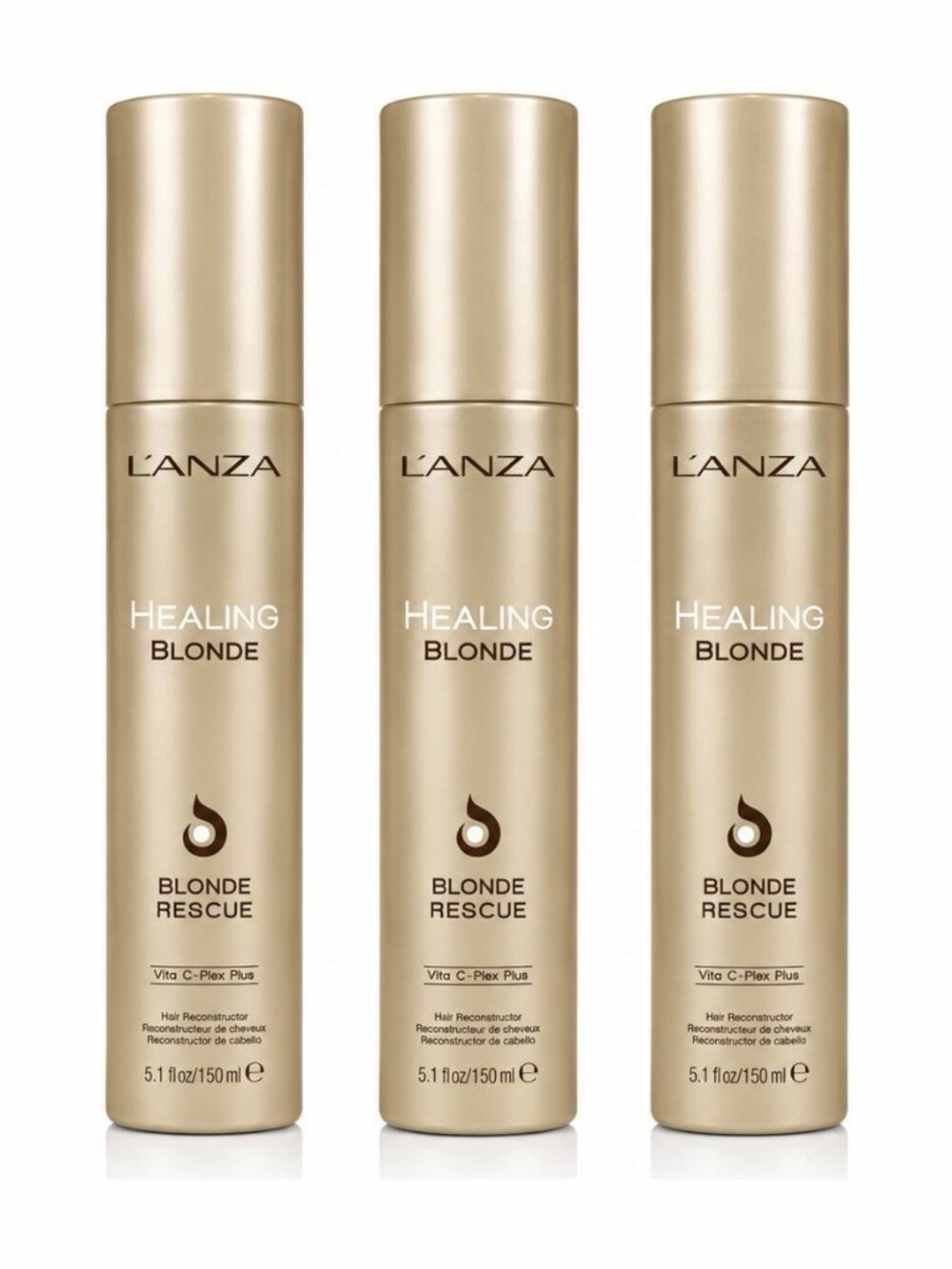 L’ANZA Healing Blonde Blonde Rescue Hair Reconstructor 3 Pack 5.1 fl oz / 150ml